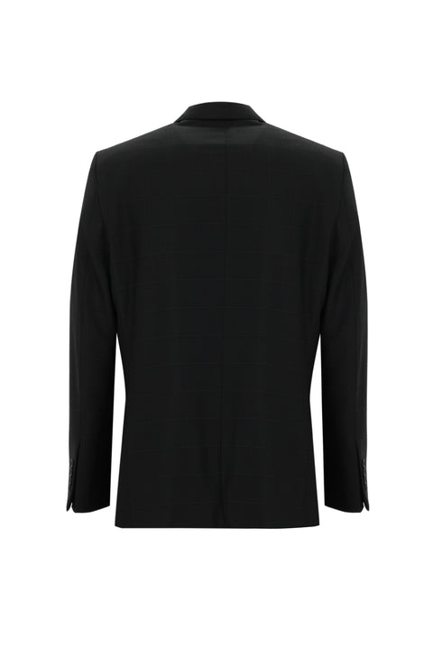 Koyu Antrasit 4 Drop Relaxed Fit Rahat Kesim Kareli Takım Elbise