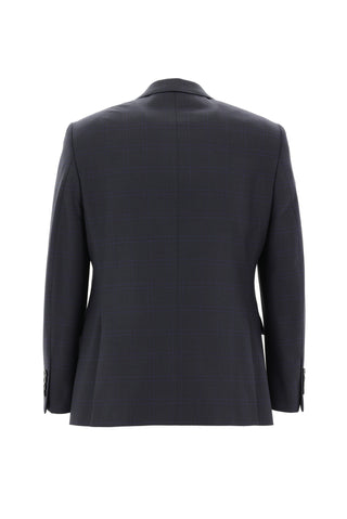 Koyu Füme 7 Drop Slim Fit Dar Kesim Ekose Takım Elbise