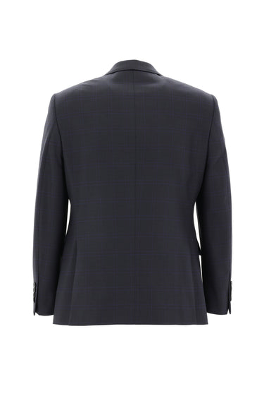  Koyu Füme Slim Fit Dar Kesim Ekose Takım Elbise