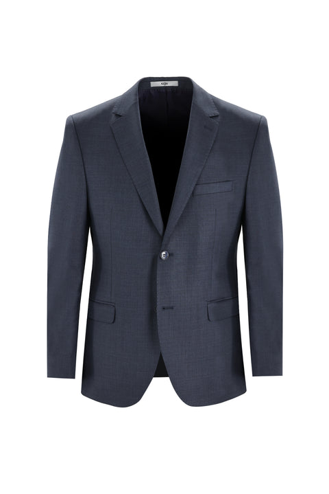 Orta Füme Melanj 7 Drop Slim Fit Dar Kesim Takım Elbise