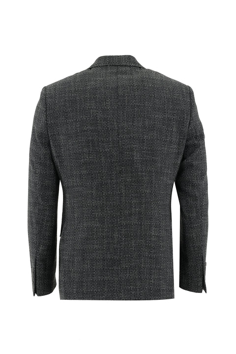 Siyah 7 Drop Slim Fit Dar Kesim Kombinli Yelekli Keten Takım Elbise