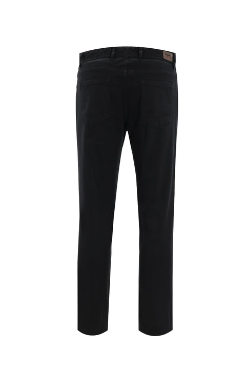 Siyah Slim Fit Dar Kesim Likralı Kanvas / Chino Pantolon