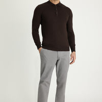 Orta Gri Relaxed Fit Rahat Kesim Desenli Likralı Kanvas / Chino Pantolon