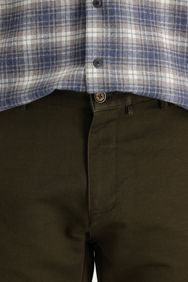 Orta Haki Regular Fit Likralı Kanvas / Chino Pantolon