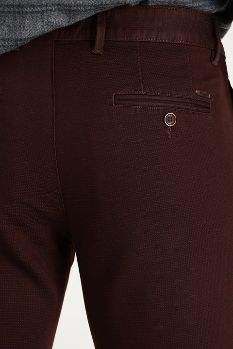 Mürdüm Slim Fit Dar Kesim Likralı Kanvas / Chino Pantolon