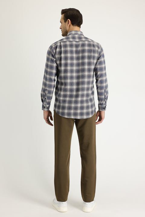 Orta Vizon Regular Fit Standart Kesim Likralı Kanvas / Chino Pantolon