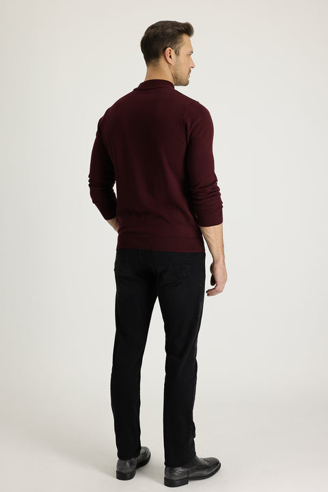 Siyah Slim Fit Dar Kesim Pamuk Denim Pantolon