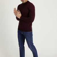 Mid-Dark Blue Regular Fit Standard Cut Lycra Denim Pants