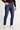 Orta Lacivert Slim Fit Dar Kesim Likralı Denim Pantolon