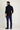 Orta Lacivert Slim Fit Dar Kesim Likralı Denim Pantolon