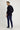 Orta Lacivert Slim Fit Dar Kesim Likralı Denim Pantolon