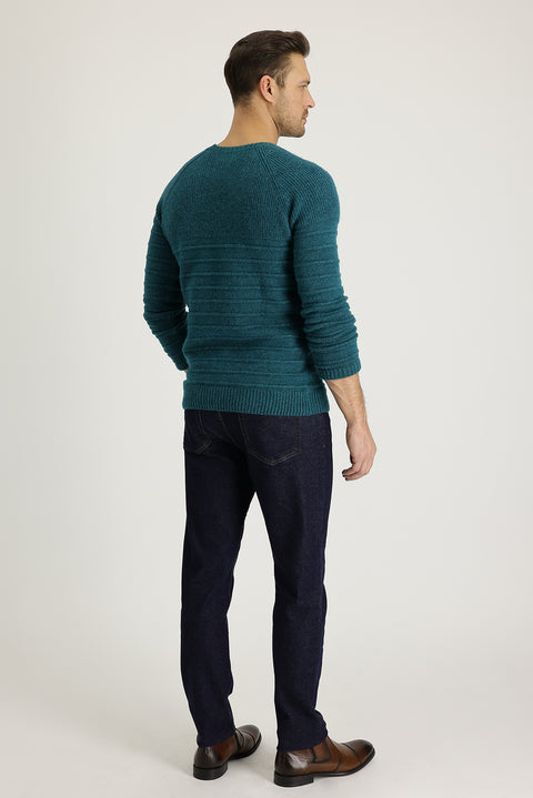 Koyu Lacivert 7 Drop Slim Fit Dar Kesim Likralı Denim Pantolon