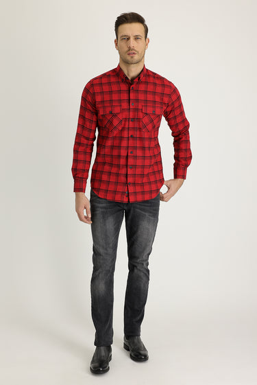 Koyu Antrasit Slim Fit Dar Kesim Likralı Denim Pantolon