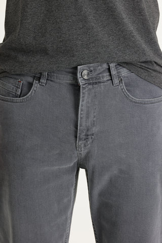  Orta Gri 7 Drop Slim Fit Dar Kesim Likralı Denim Pantolon