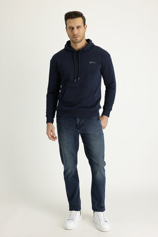  Koyu Mavi  7 Drop Slim Fit Dar Kesim Likralı Denim Pantolon