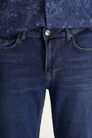  Mavi 7 Drop Slim Fit Dar Kesim Likralı Denim Pantolon