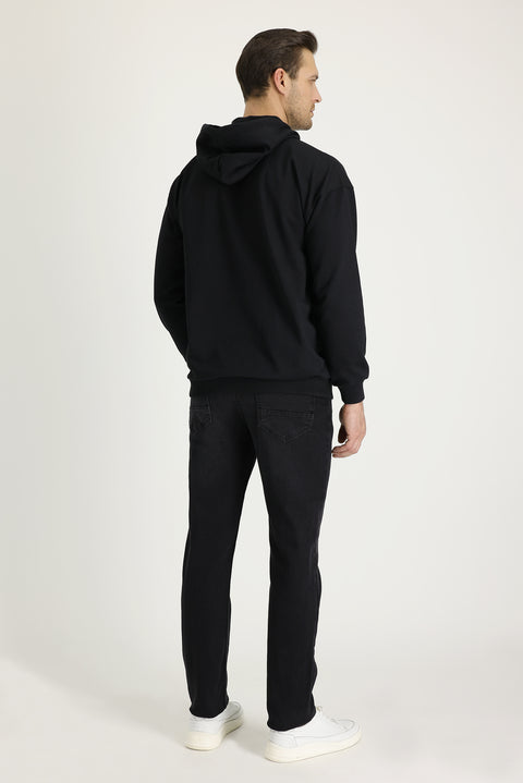 Black Super Slim Fit Extra Narrow Cut Lycra Denim Trousers