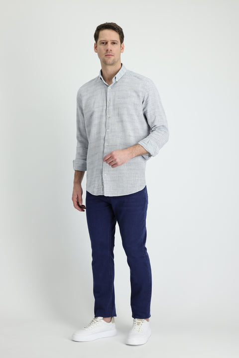 Koyu Lacivert Regular Fit Standart Kesim Likralı Denim Pantolon