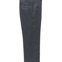 Dark Gray 6 Drop Regular Fit Standard Cut Classic Patterned Fabric Trousers