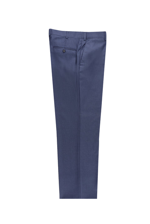 Havacı Mavi 6 Drop Regular Fit Standart Kesim Klasik Desenli Kumaş Pantolon