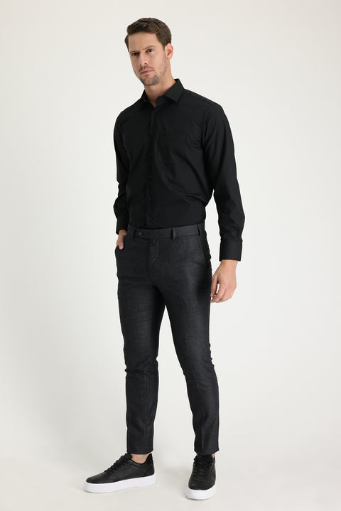 Marengo 7 Drop Super Slim Fit Eksra Dar Kesim Desenli Likralı Klasik Kumaş Pantolon