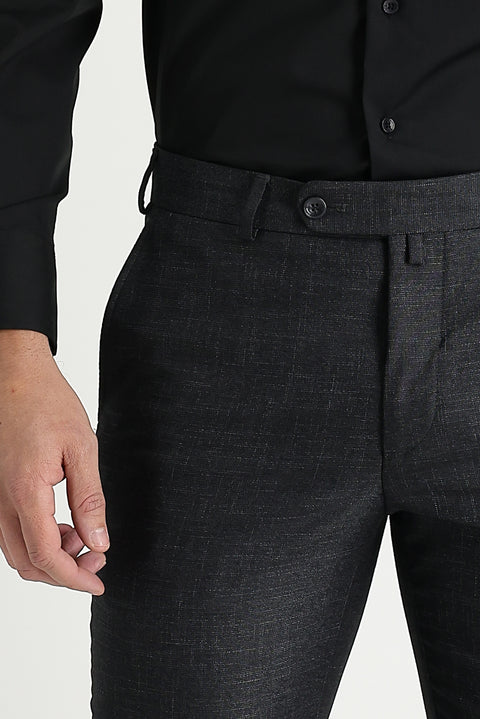 Marengo 7 Drop Super Slim Fit Eksra Dar Kesim Desenli Likralı Klasik Kumaş Pantolon
