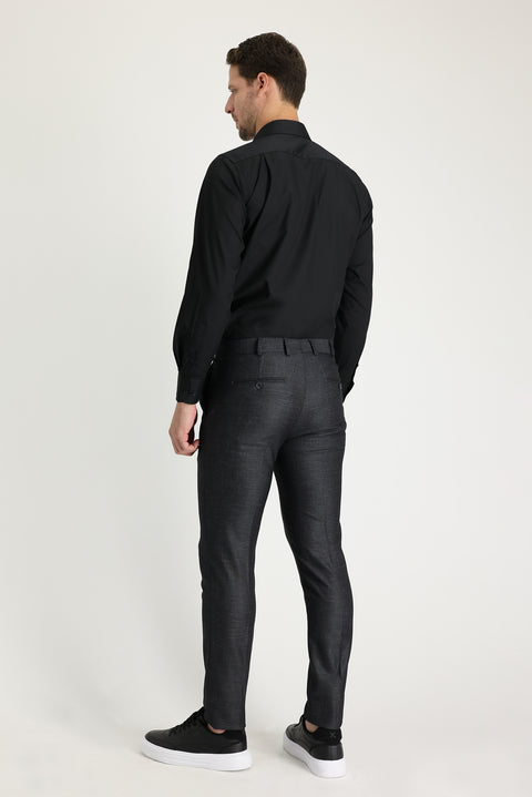 Marengo 7 Drop Super Slim Fit Eksra Dar Kesim Desenli Likralı Klasik Kumaş Pantolon