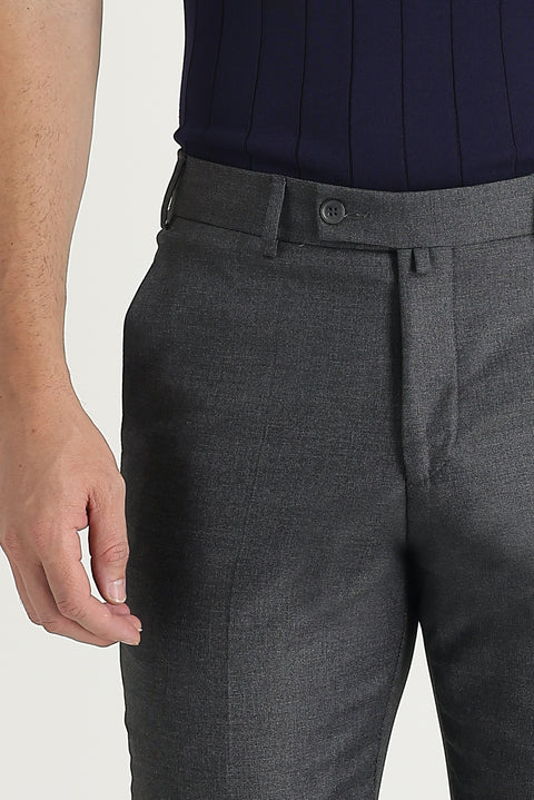 Açık Füme 7 Drop Slim Fit Dar Kesim Likralı Klasik Kumaş Pantolon
