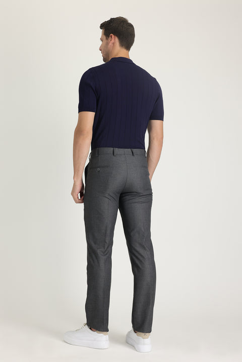 Açık Füme 7 Drop Slim Fit Dar Kesim Likralı Klasik Kumaş Pantolon