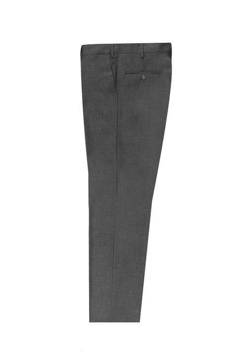 Orta Füme 4 Drop Relaxed Fit Rahat Kesim Likralı Klasik Kumaş Pantolon
