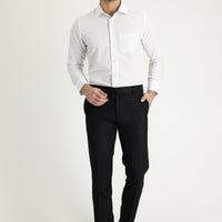 Siyah 4 Drop Relaxed Fit Rahat Kesim Klasik Kumaş Pantolon