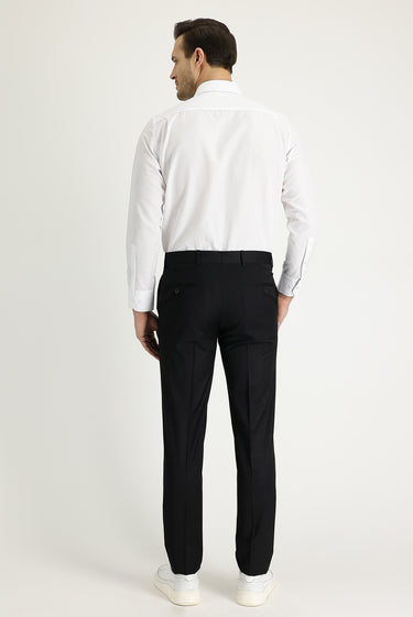 Siyah Slim Fit Dar Kesim Klasik Kumaş Pantolon