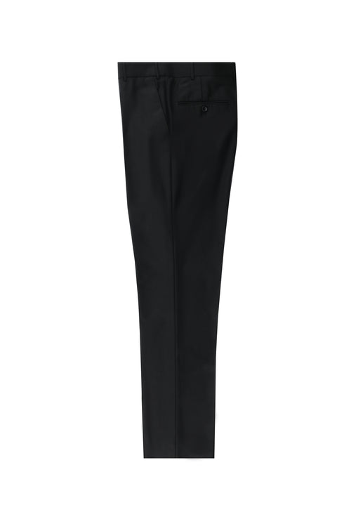 Siyah 4 Drop Relaxed Fit Rahat Kesim Klasik Kumaş Pantolon