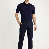 Koyu Lacivert Slim Fit Dar Kesim Klasik Kumaş Pantolon