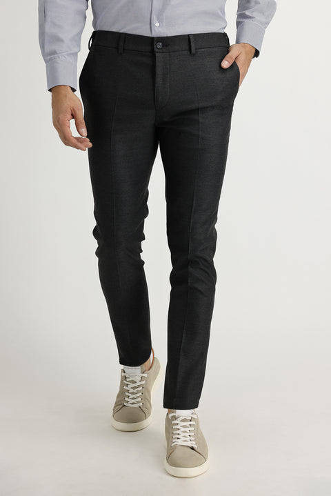 Orta Gri 7 Drop Super Slim Fit Eksra Dar Kesim Likralı Kumaş Pantolon