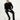 Siyah Slim Fit Dar Kesim Beli Lastikli İpli Desenli Likralı Kumaş Pantolon