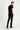 Siyah Slim Fit Dar Kesim Beli Lastikli İpli Desenli Likralı Kumaş Pantolon