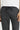 Orta Gri Slim Fit Dar Kesim Beli Lastikli İpli Desenli Likralı Kumaş Pantolon