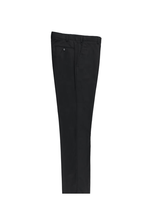 Siyah 4 Drop Relaxed Fit Rahat Kesim Likralı Klasik Kumaş Pantolon