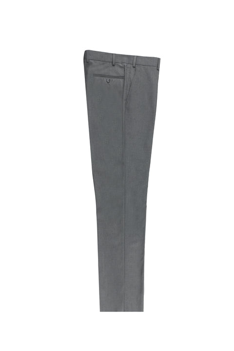 Orta Gri 4 Drop Relaxed Fit Rahat Kesim Likralı Klasik Kumaş Pantolon