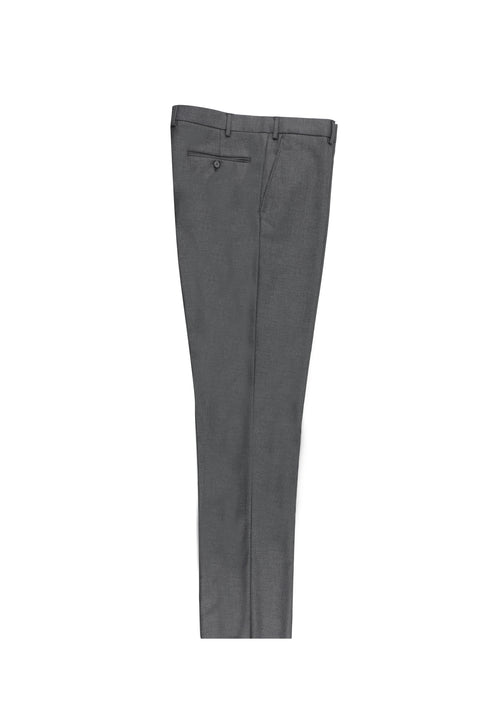 Orta Füme 4 Drop Relaxed Fit Rahat Kesim Likralı Klasik Kumaş Pantolon