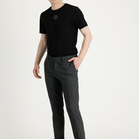 Koyu Füme Super Slim Fit Ekstra Dar Kesim Likralı Klasik Kumaş Pantolon