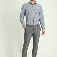 Orta Gri Super Slim Fit Ekstra Dar Kesim Likralı Klasik Kumaş Pantolon