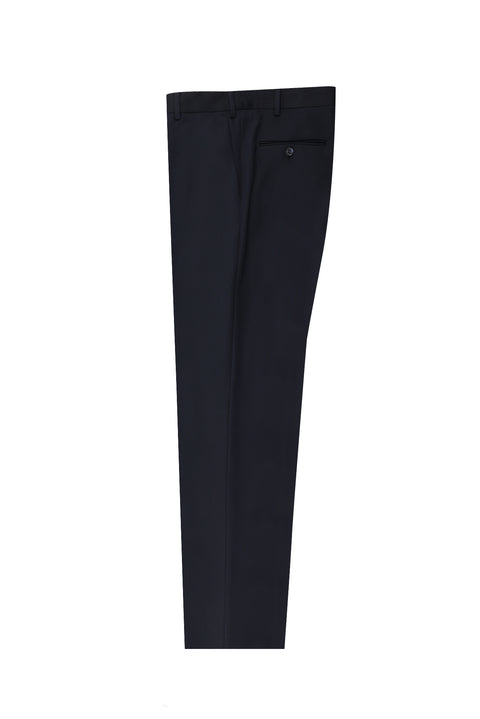 Koyu Lacivert 7 Drop Slim Fit Dar Kesim Likralı Klasik Kumaş Pantolon