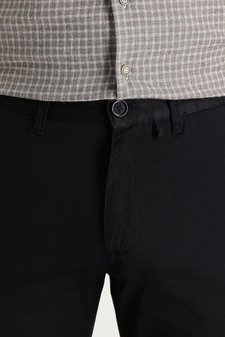  Siyah 7 Drop Slim Fit Dar Kesim Pamuk Kanvas / Chino Pantolon
