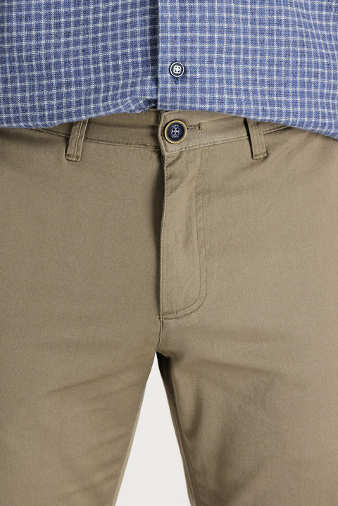 Açık Kahve  Regular Fit Standart Kesim Pamuk Kanvas / Chino Pantolon