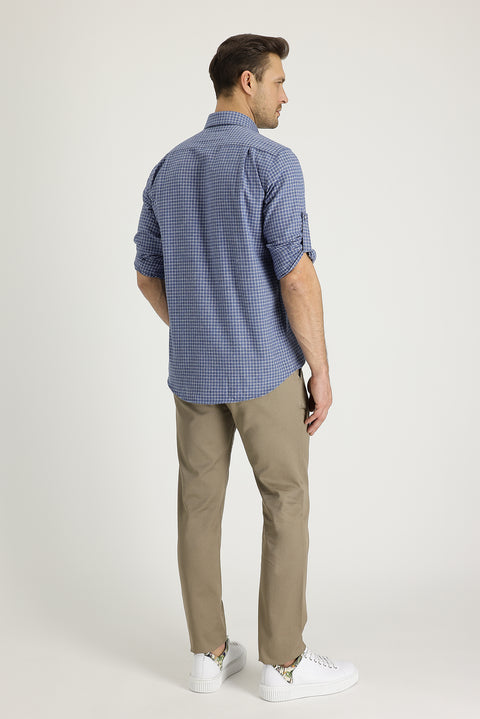 Açık Kahve  Relaxed Fit Rahat Kesim Pamuk Kanvas / Chino Pantolon