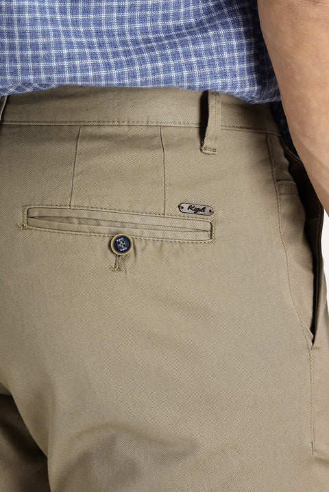 Açık Kahve  7 Drop Slim Fit Dar Kesim Pamuk Kanvas / Chino Pantolon