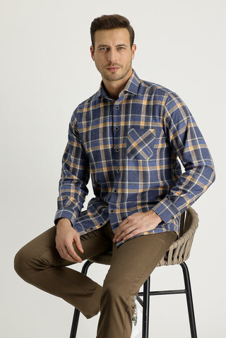  Orta Kahve 7 Drop Slim Fit Dar Kesim Pamuk Kanvas / Chino Pantolon