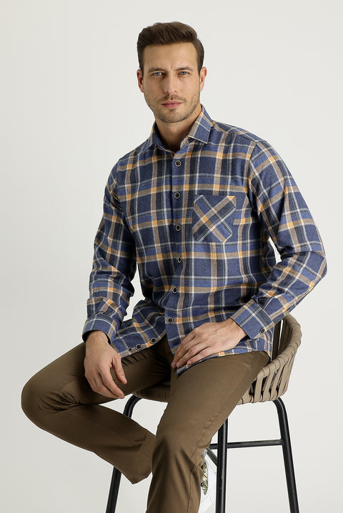 Orta Kahve Slim Fit Dar Kesim Pamuk Kanvas / Chino Pantolon